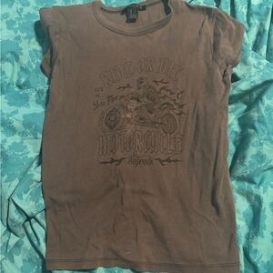 Streetwear Society Brown Motorcycle Graphic Tee